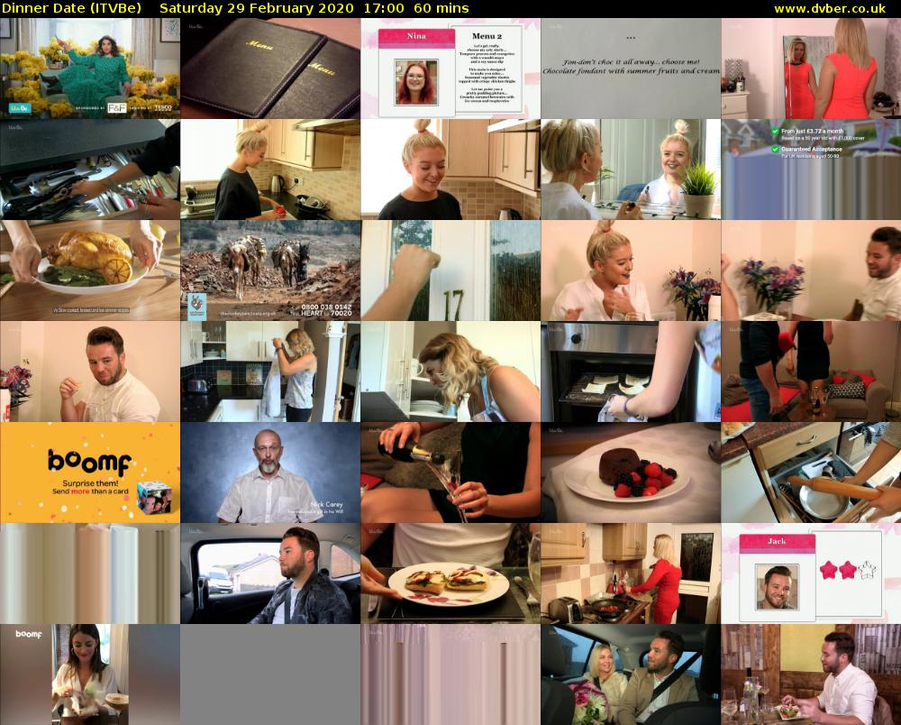 Dinner Date (ITVBe) Saturday 29 February 2020 17:00 - 18:00