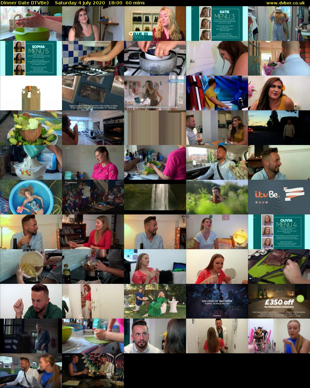 Dinner Date (ITVBe) Saturday 4 July 2020 18:00 - 19:00