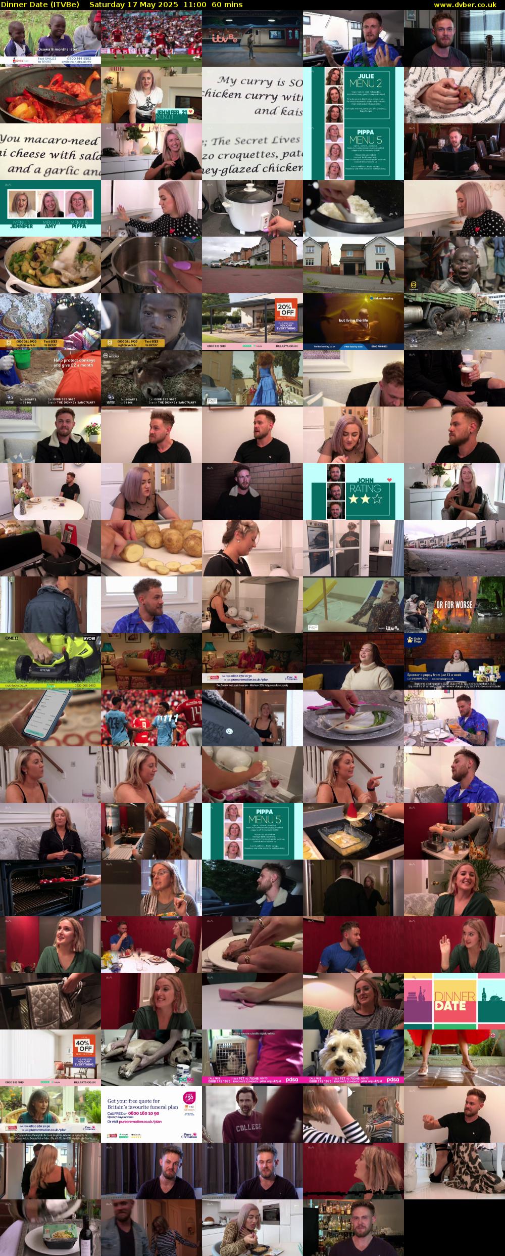 Dinner Date (ITVBe) Saturday 17 May 2025 11:00 - 12:00
