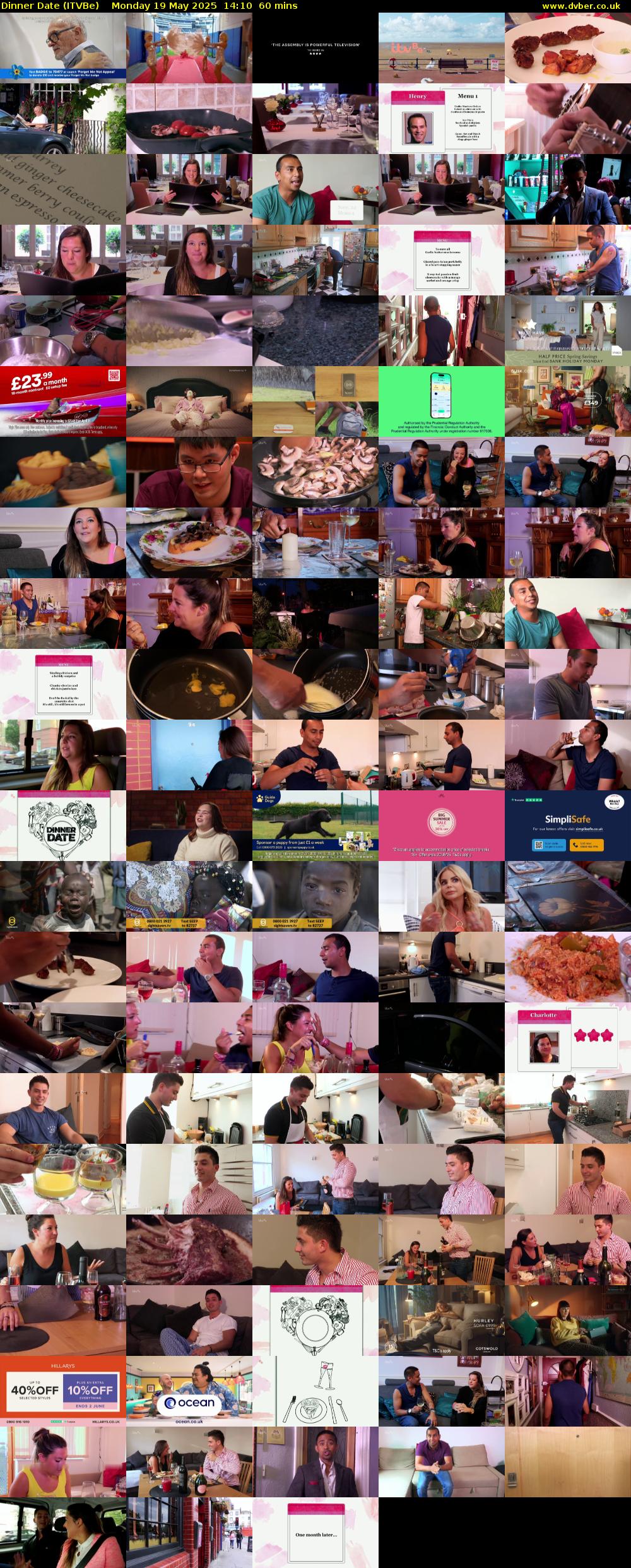 Dinner Date (ITVBe) Monday 19 May 2025 14:10 - 15:10