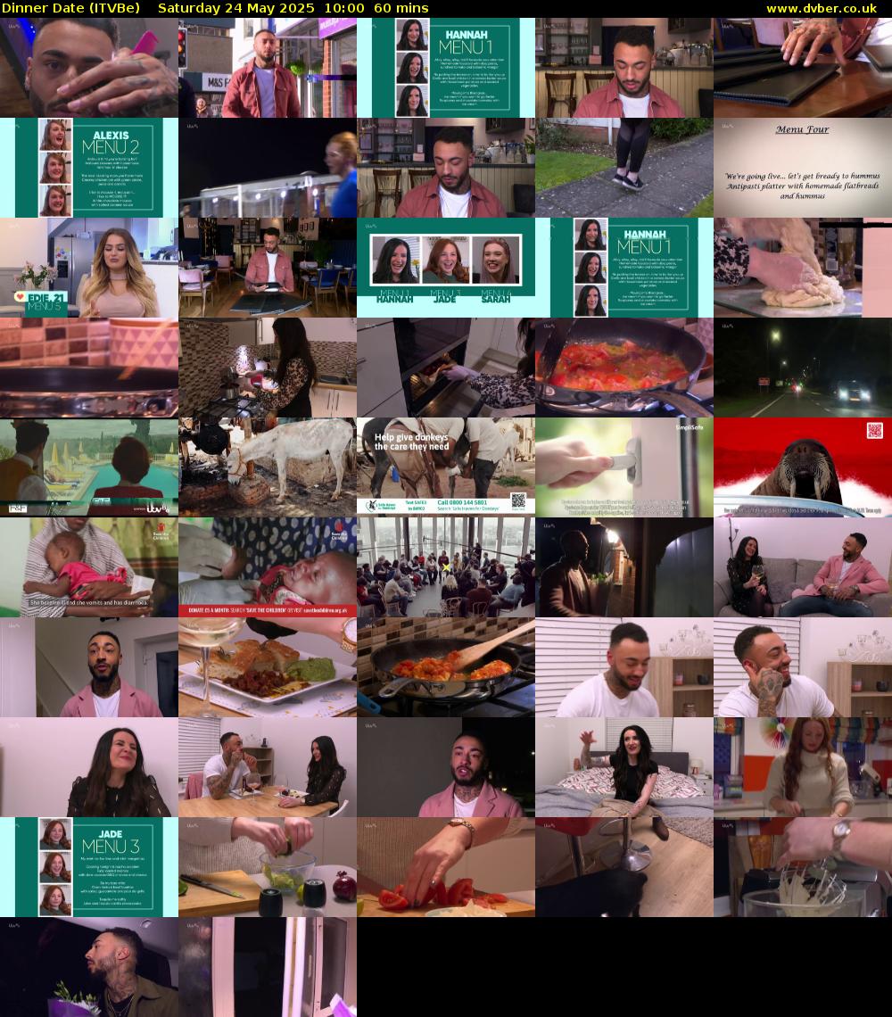 Dinner Date (ITVBe) Saturday 24 May 2025 10:00 - 11:00