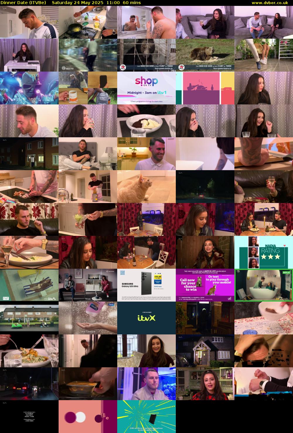 Dinner Date (ITVBe) Saturday 24 May 2025 11:00 - 12:00