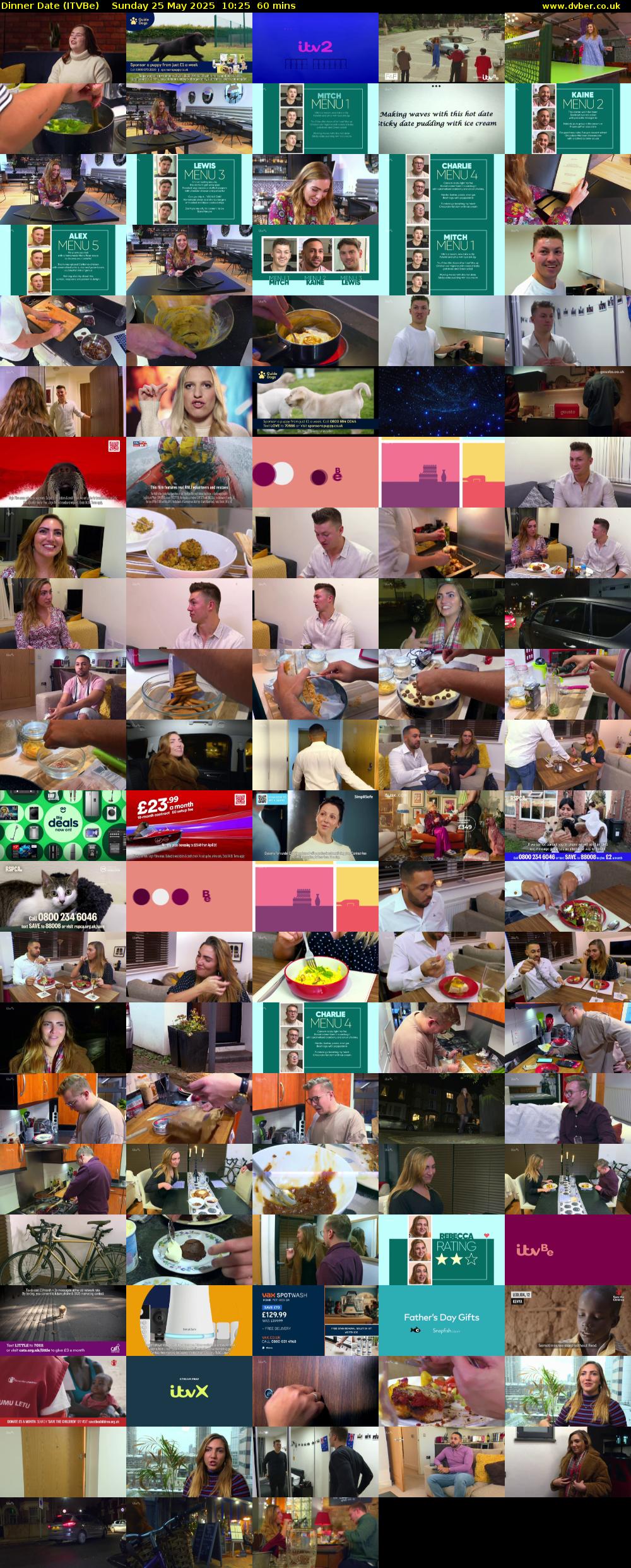 Dinner Date (ITVBe) Sunday 25 May 2025 10:25 - 11:25