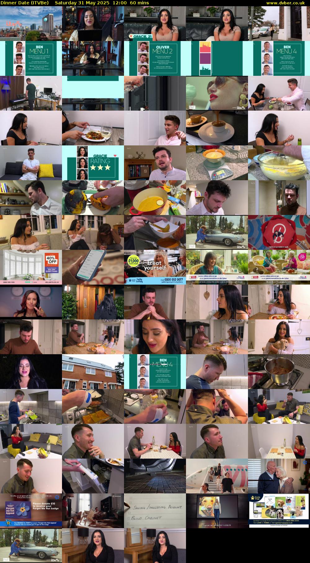 Dinner Date (ITVBe) Saturday 31 May 2025 12:00 - 13:00