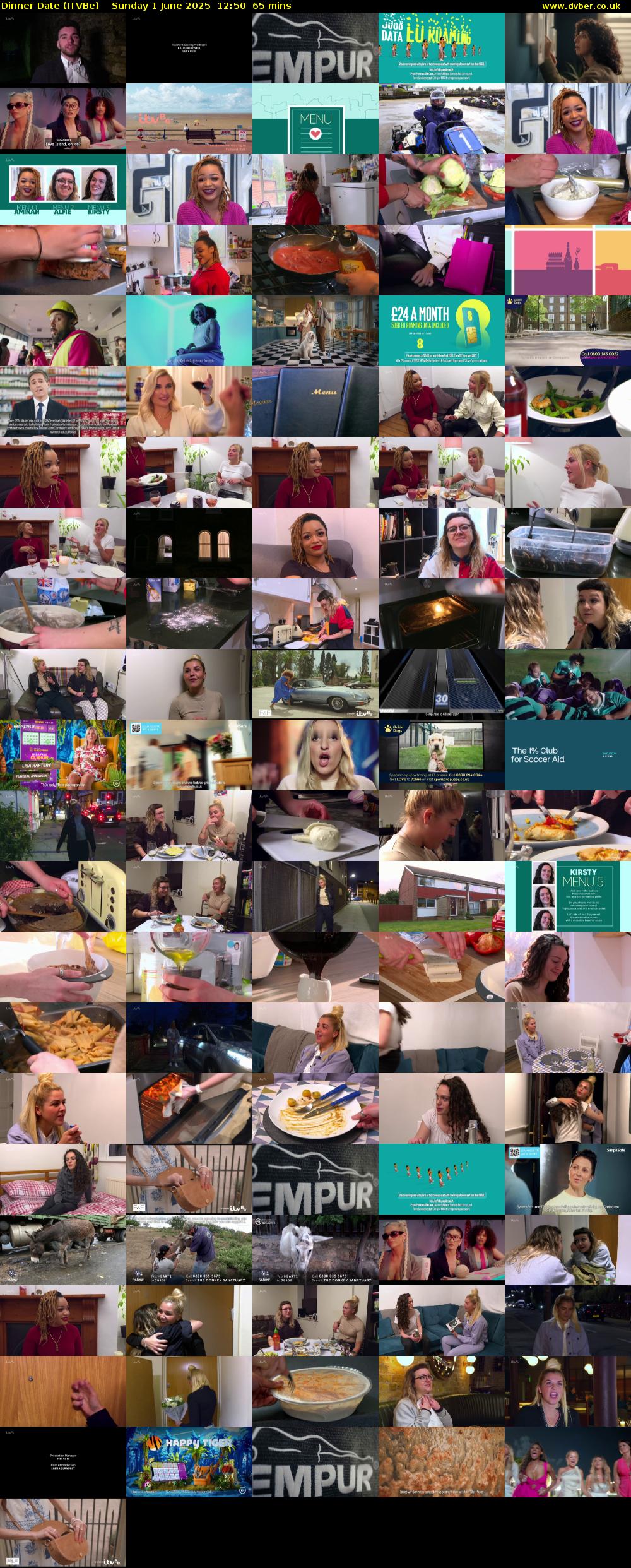Dinner Date (ITVBe) Sunday 1 June 2025 12:50 - 13:55
