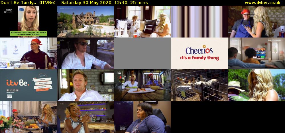 Don't Be Tardy... (ITVBe) Saturday 30 May 2020 12:40 - 13:05