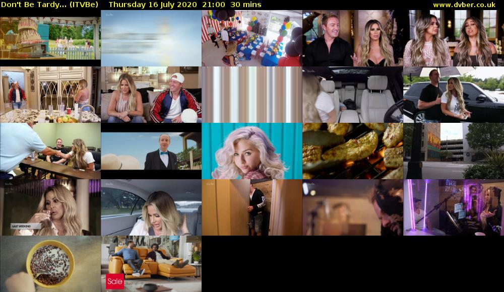 Don't Be Tardy... (ITVBe) Thursday 16 July 2020 21:00 - 21:30