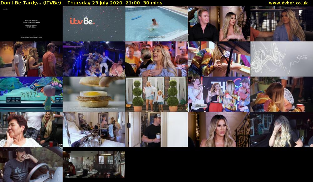 Don't Be Tardy... (ITVBe) Thursday 23 July 2020 21:00 - 21:30