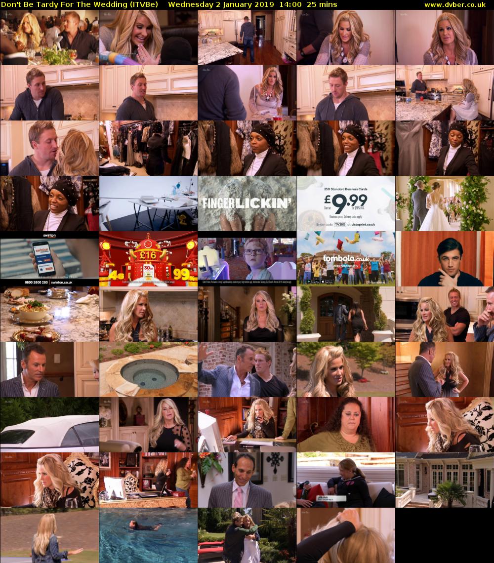 Don't Be Tardy for the Wedding (ITVBe) Wednesday 2 January 2019 14:00 - 14:25