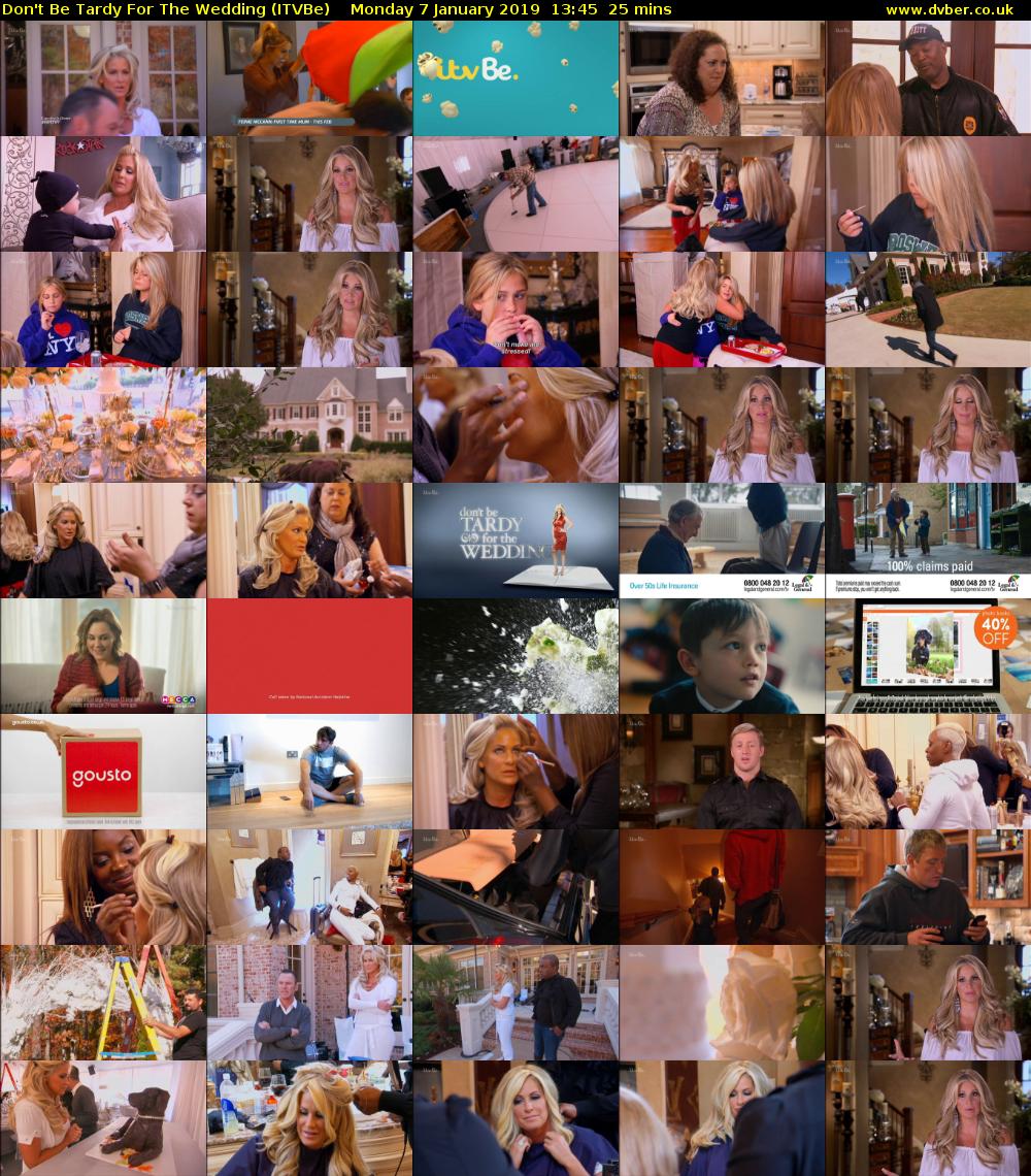 Don't Be Tardy for the Wedding (ITVBe) Monday 7 January 2019 13:45 - 14:10