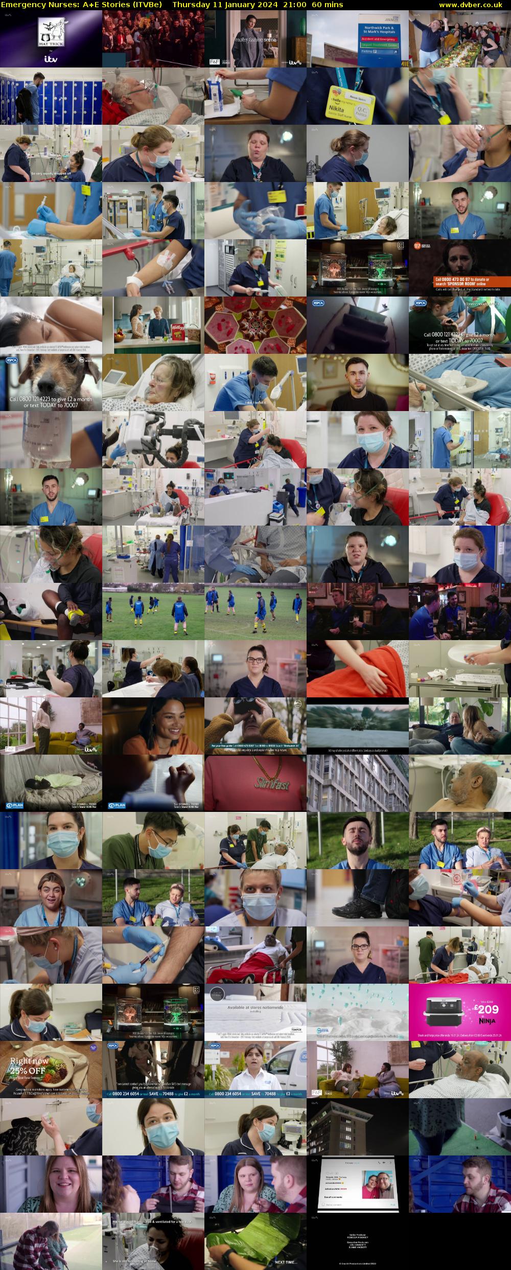 Emergency Nurses: A+E Stories (ITVBe) Thursday 11 January 2024 21:00 - 22:00