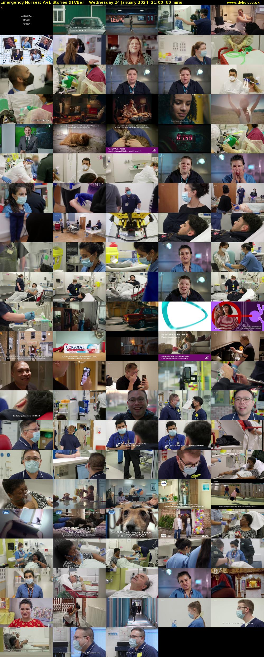 Emergency Nurses: A+E Stories (ITVBe) Wednesday 24 January 2024 21:00 - 22:00