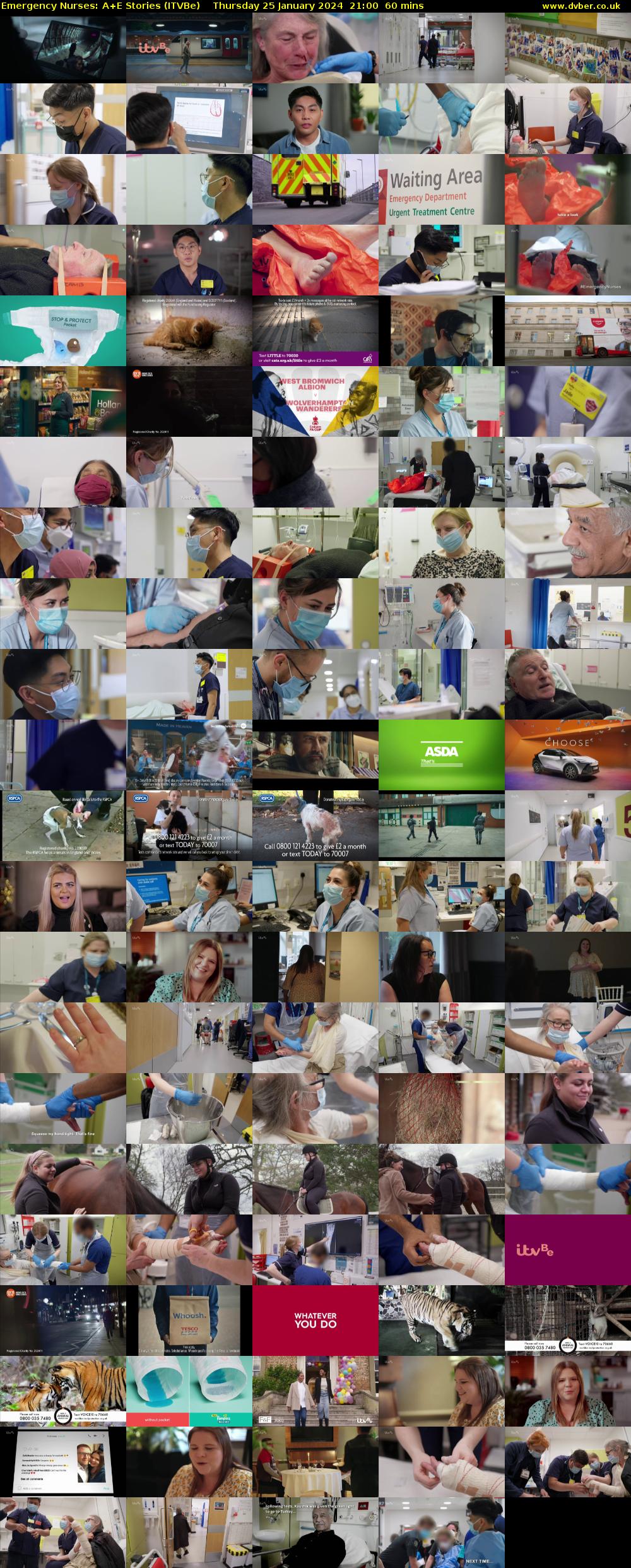 Emergency Nurses: A+E Stories (ITVBe) Thursday 25 January 2024 21:00 - 22:00
