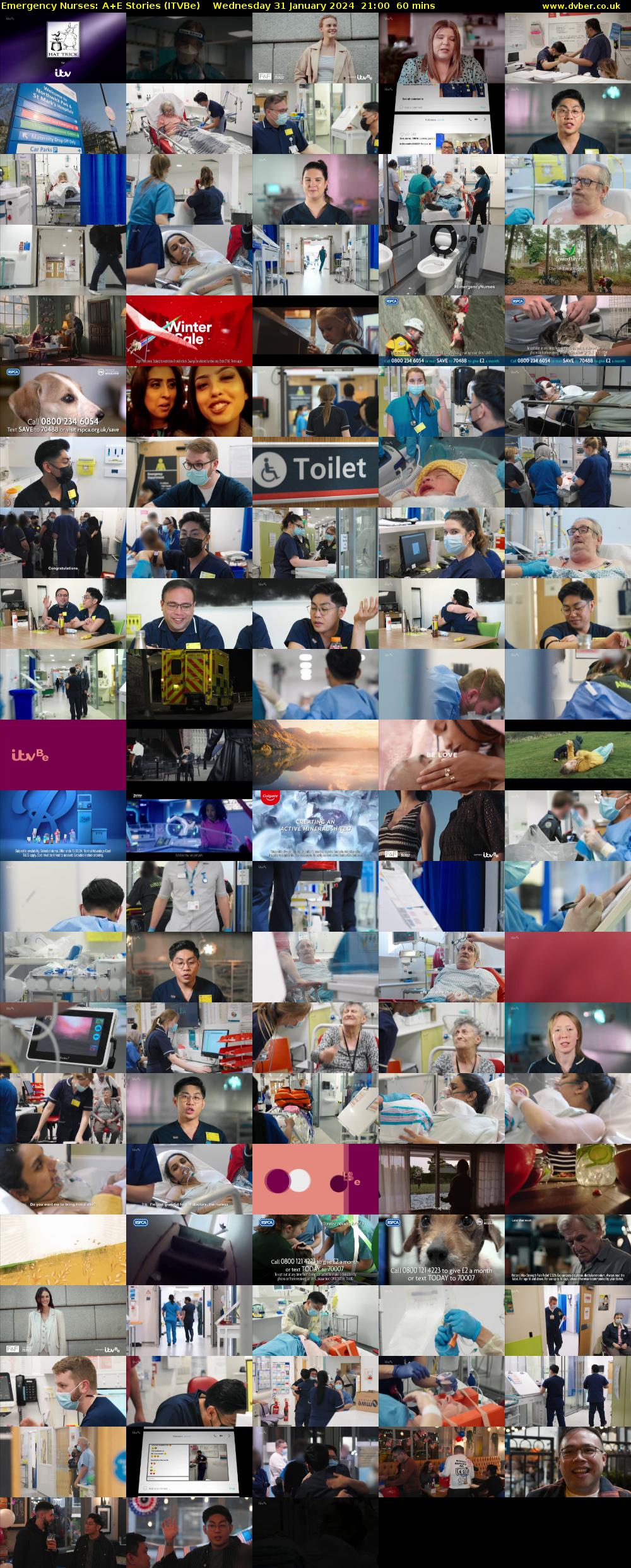 Emergency Nurses: A+E Stories (ITVBe) Wednesday 31 January 2024 21:00 - 22:00