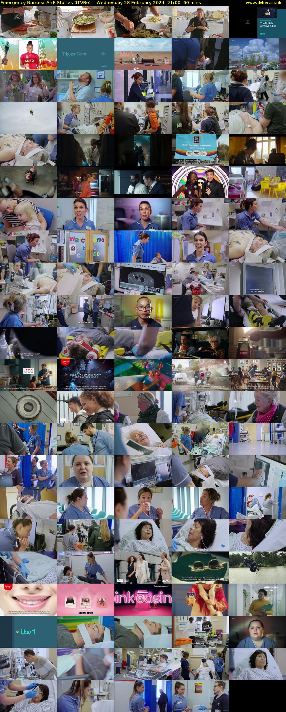 Emergency Nurses: A+E Stories (ITVBe) Wednesday 28 February 2024 21:00 - 22:00