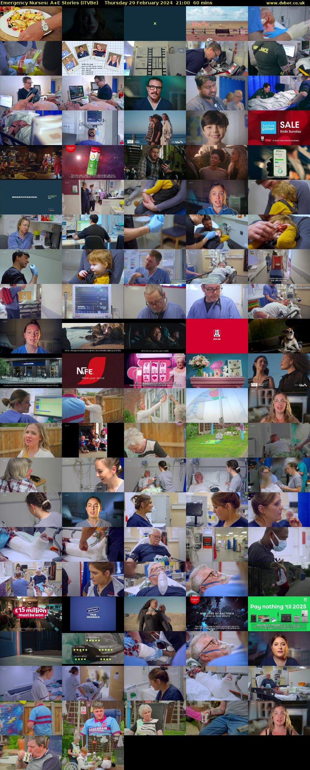 Emergency Nurses: A+E Stories (ITVBe) Thursday 29 February 2024 21:00 - 22:00