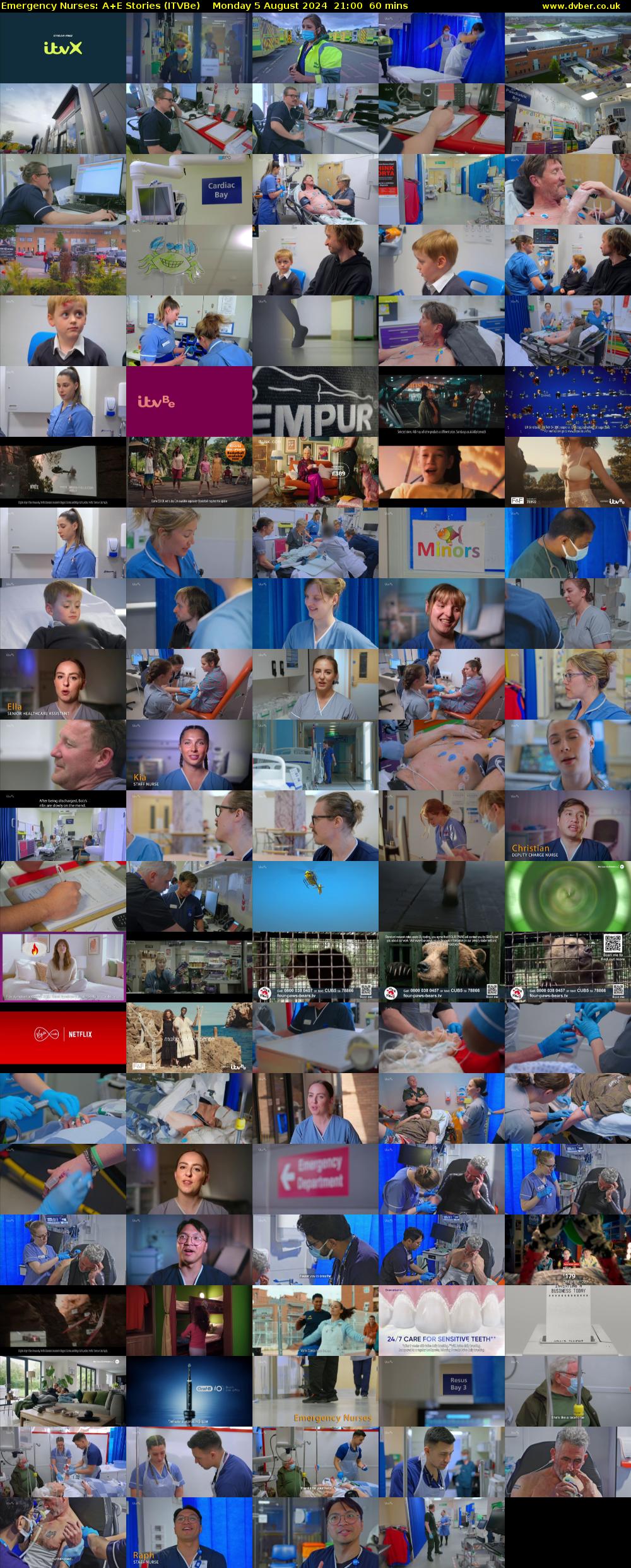 Emergency Nurses: A+E Stories (ITVBe) Monday 5 August 2024 21:00 - 22:00