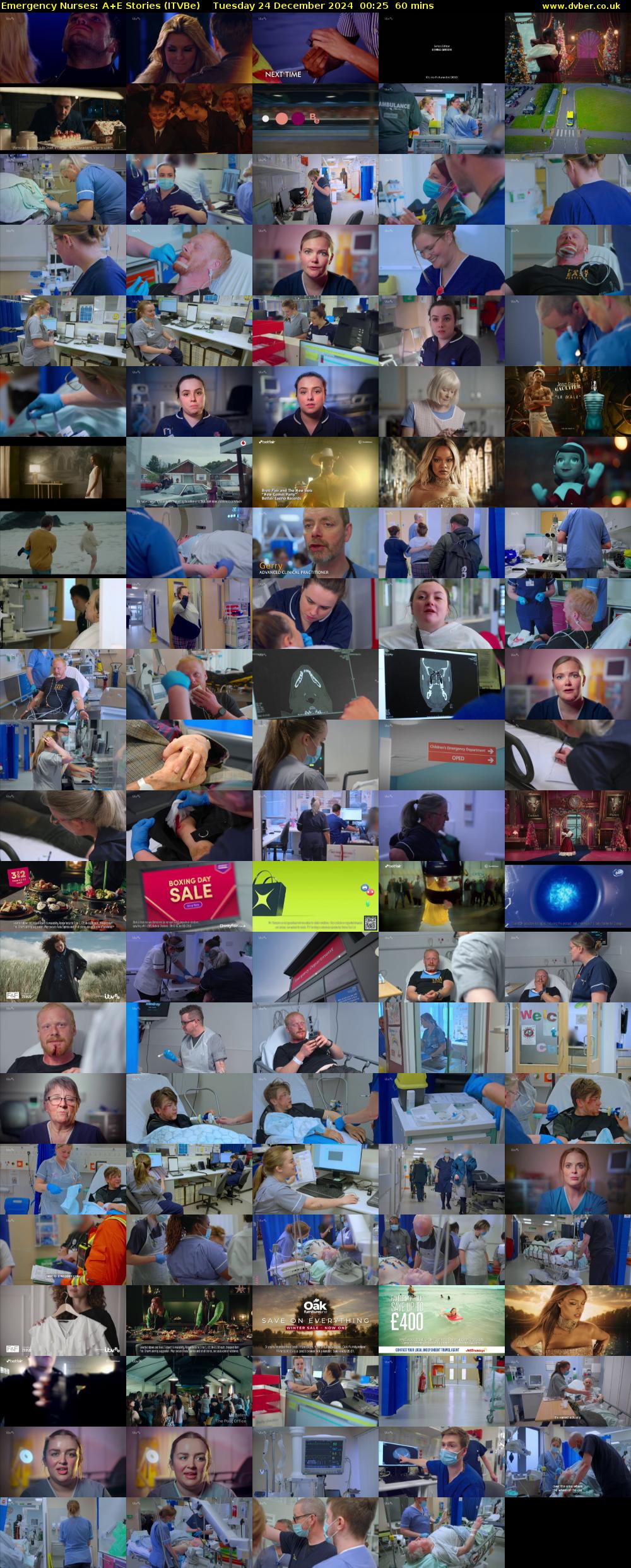 Emergency Nurses: A+E Stories (ITVBe) Tuesday 24 December 2024 00:25 - 01:25
