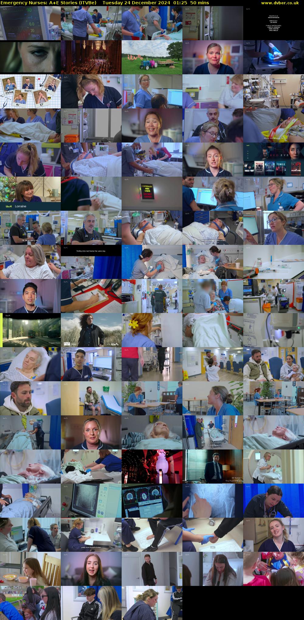 Emergency Nurses: A+E Stories (ITVBe) Tuesday 24 December 2024 01:25 - 02:15