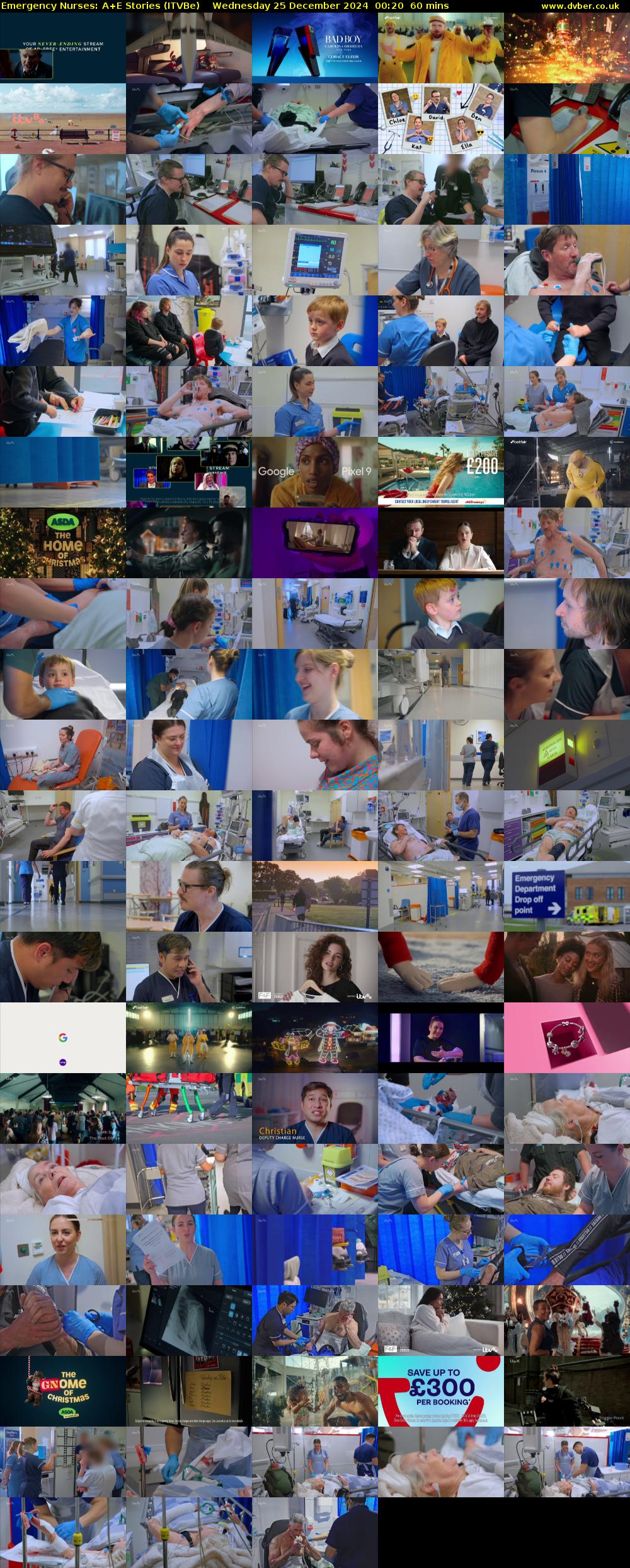 Emergency Nurses: A+E Stories (ITVBe) Wednesday 25 December 2024 00:20 - 01:20