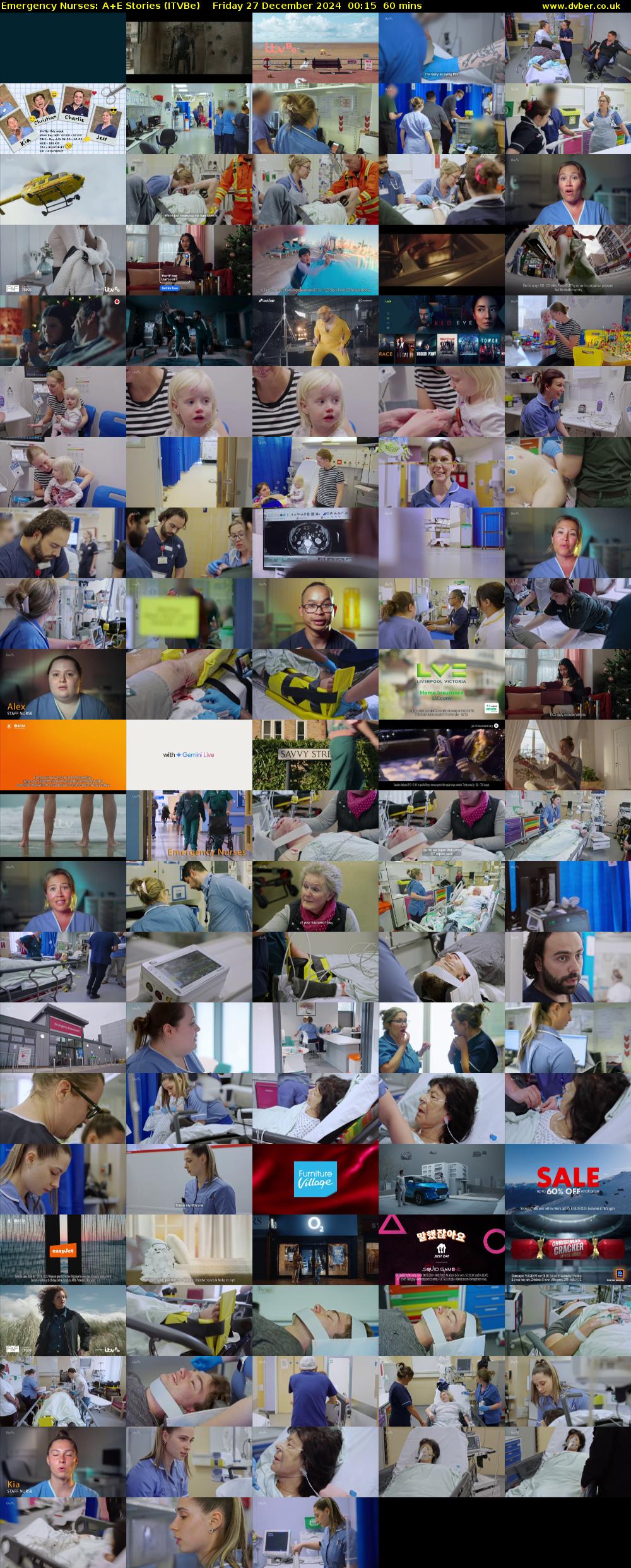 Emergency Nurses: A+E Stories (ITVBe) Friday 27 December 2024 00:15 - 01:15