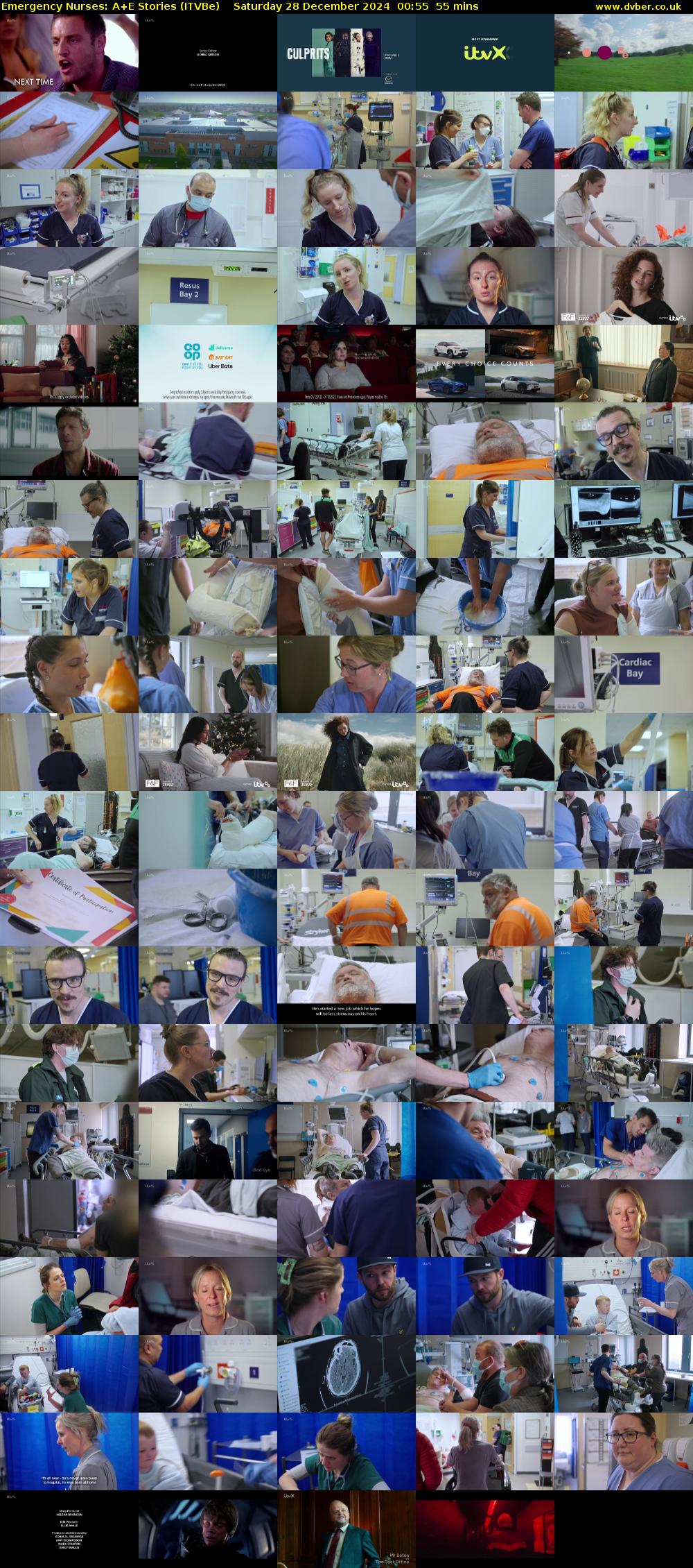 Emergency Nurses: A+E Stories (ITVBe) Saturday 28 December 2024 00:55 - 01:50