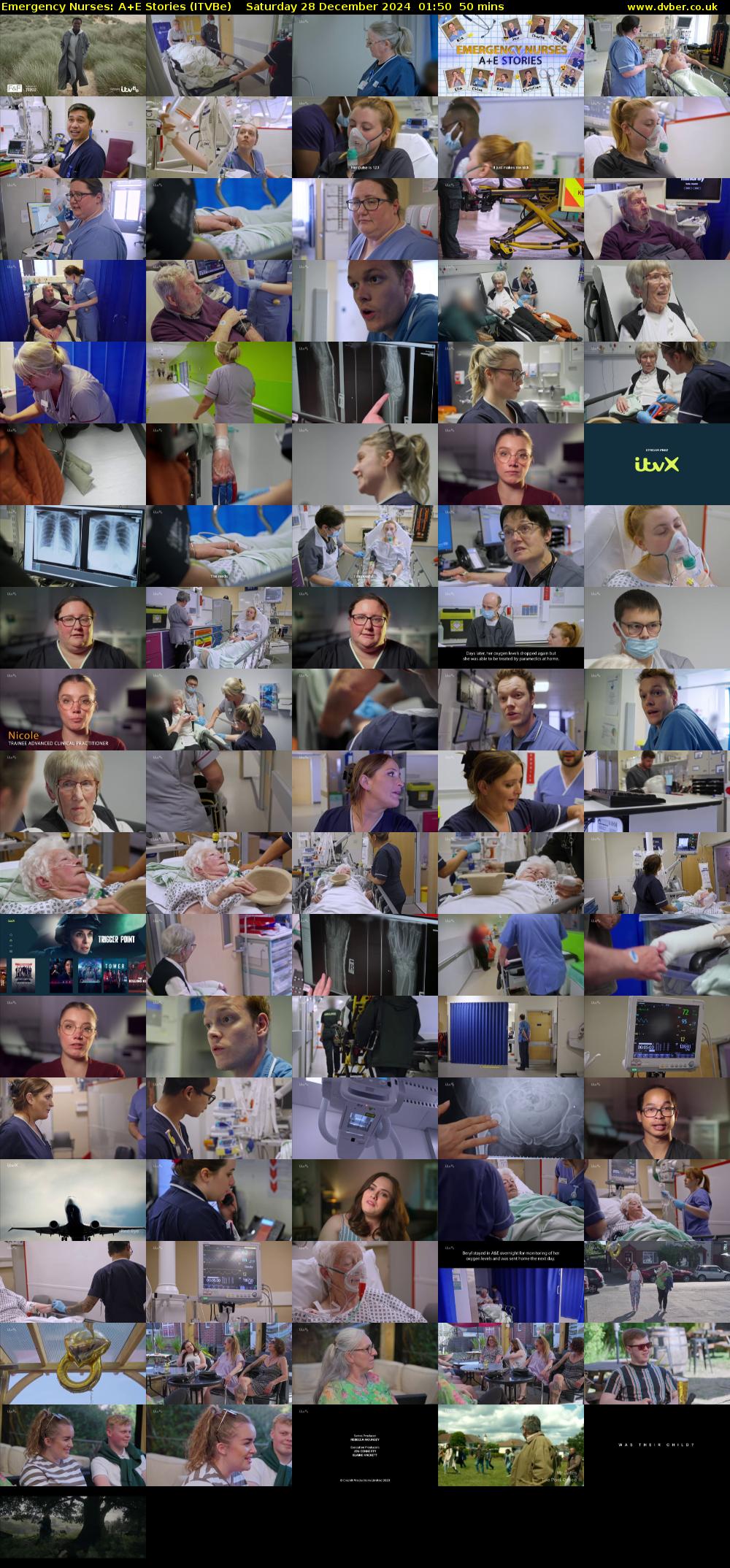 Emergency Nurses: A+E Stories (ITVBe) Saturday 28 December 2024 01:50 - 02:40