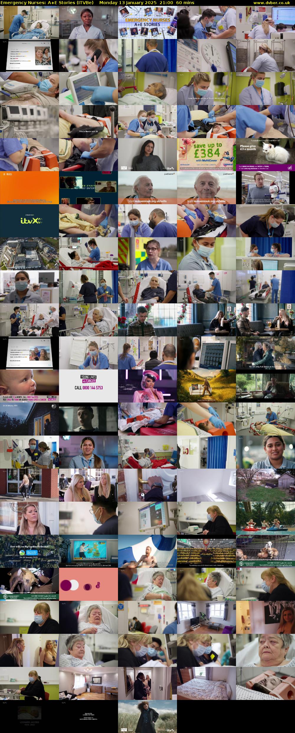 Emergency Nurses: A+E Stories (ITVBe) Monday 13 January 2025 21:00 - 22:00