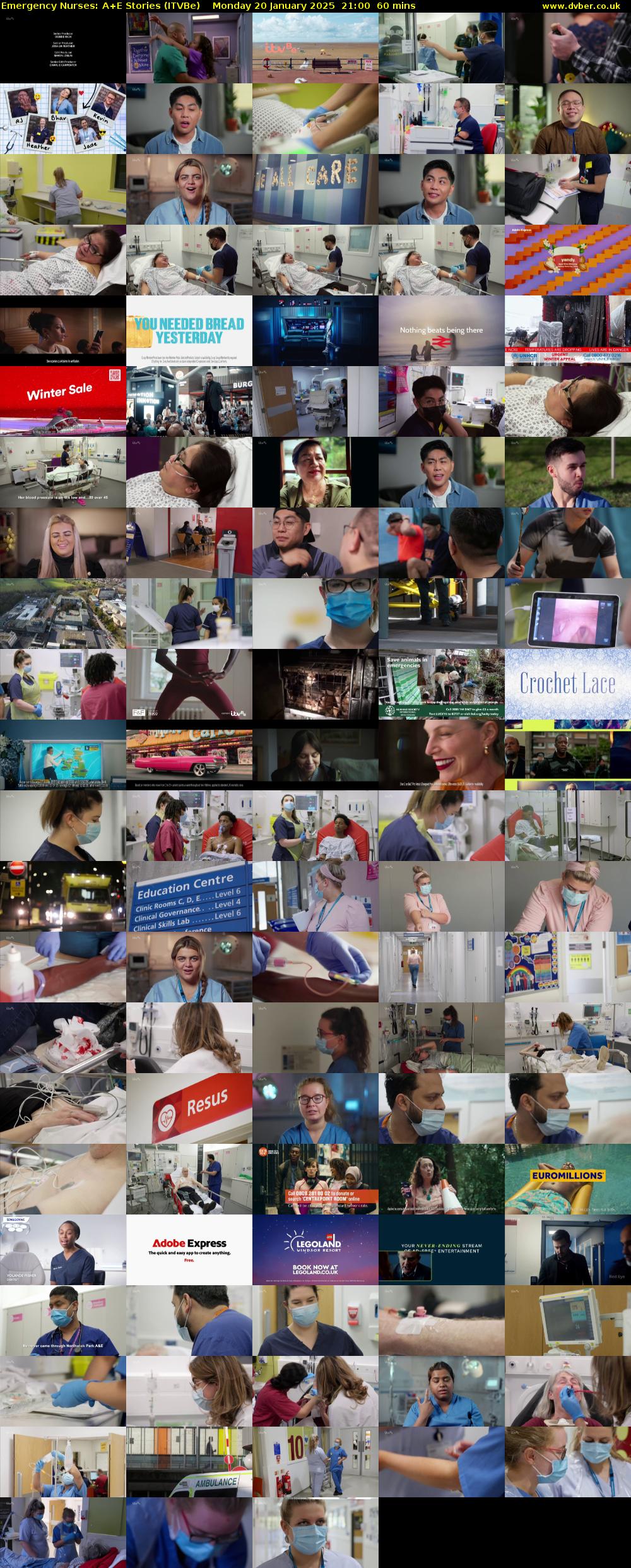 Emergency Nurses: A+E Stories (ITVBe) Monday 20 January 2025 21:00 - 22:00