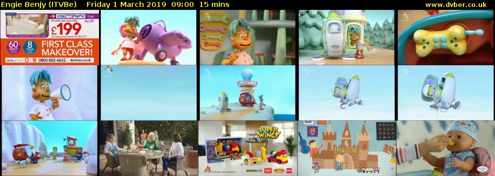 Engie Benjy (ITVBe) Friday 1 March 2019 09:00 - 09:15