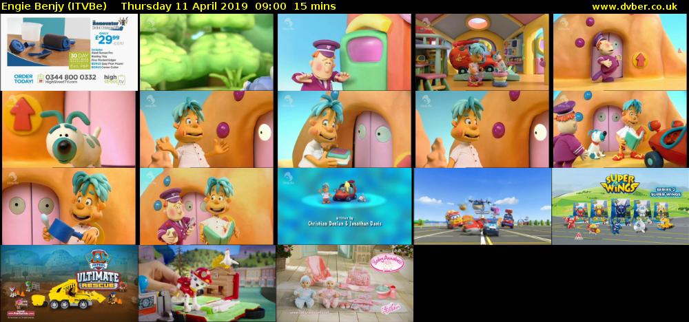 Engie Benjy (ITVBe) Thursday 11 April 2019 09:00 - 09:15