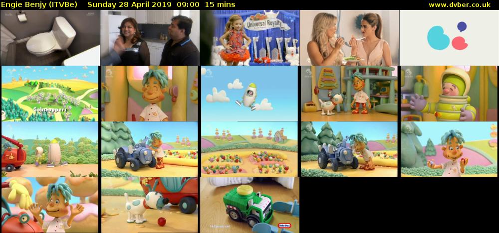 Engie Benjy (ITVBe) Sunday 28 April 2019 09:00 - 09:15