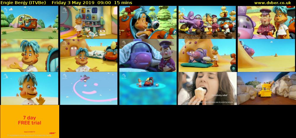 Engie Benjy (ITVBe) Friday 3 May 2019 09:00 - 09:15