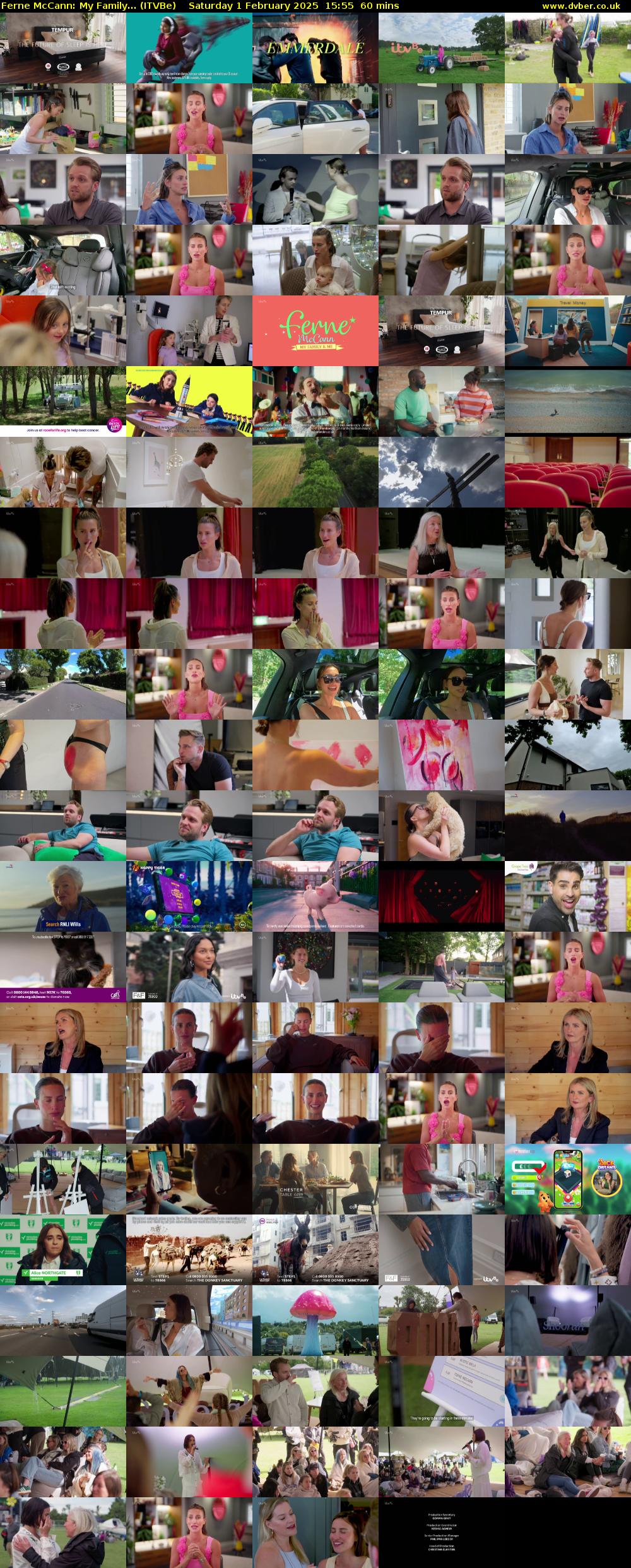 Ferne McCann: My Family... (ITVBe) Saturday 1 February 2025 15:55 - 16:55