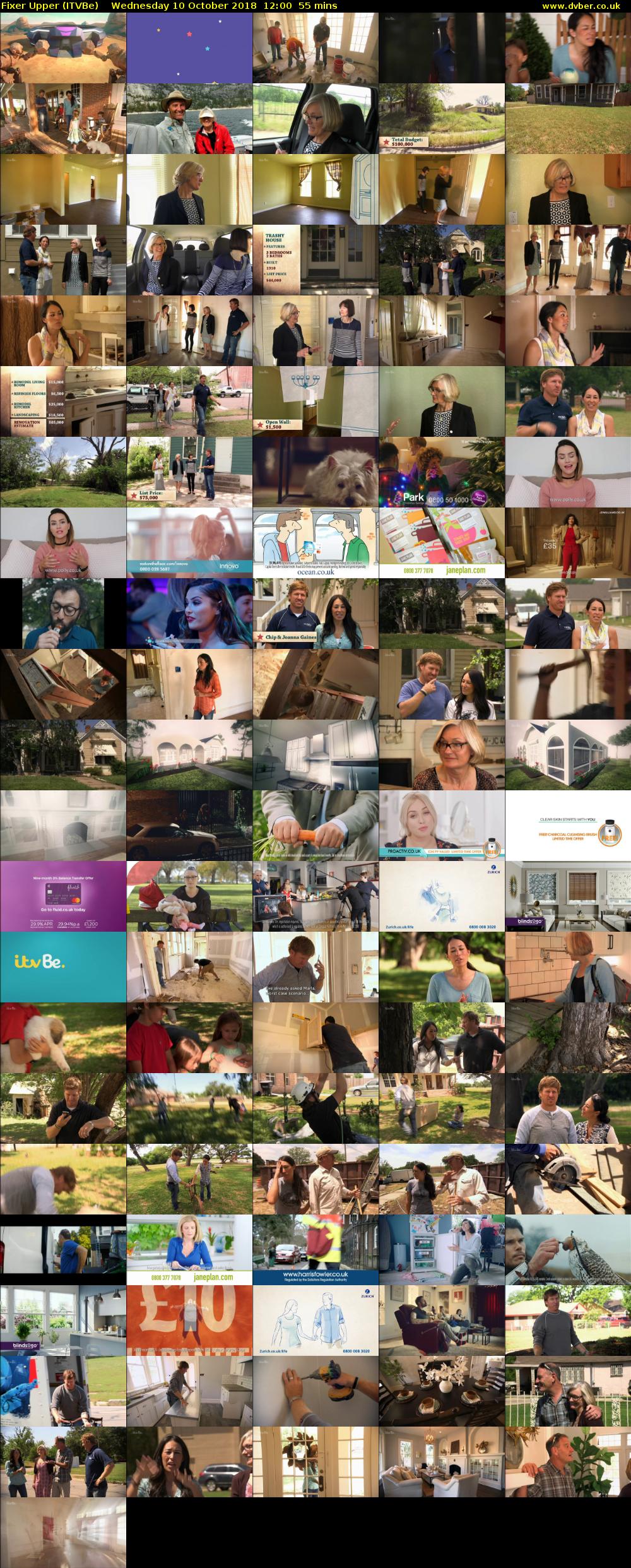 Fixer Upper (ITVBe) Wednesday 10 October 2018 12:00 - 12:55