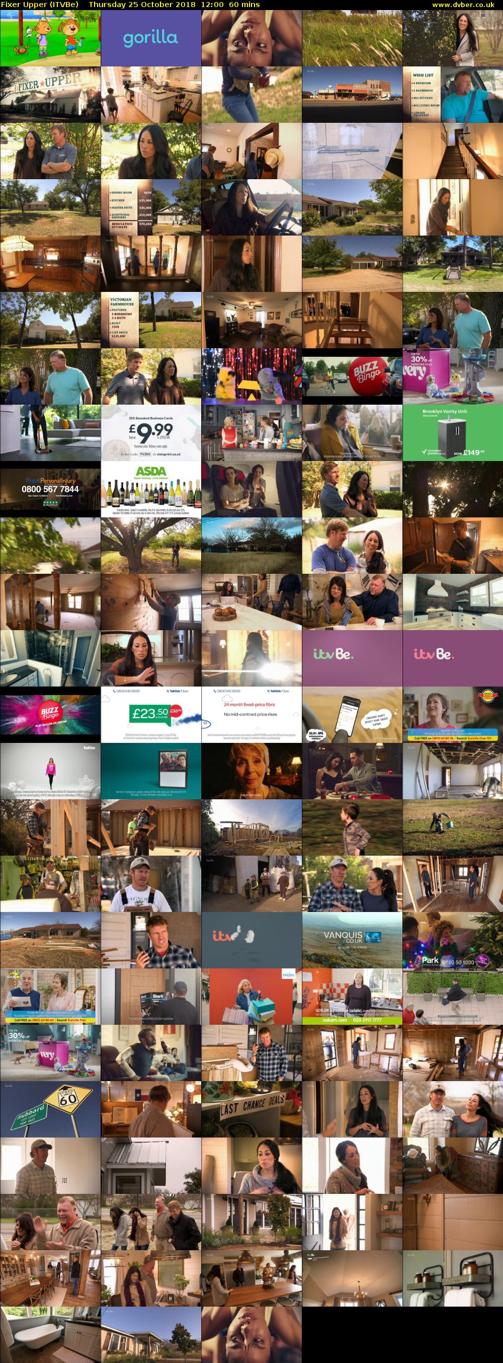 Fixer Upper (ITVBe) Thursday 25 October 2018 12:00 - 13:00