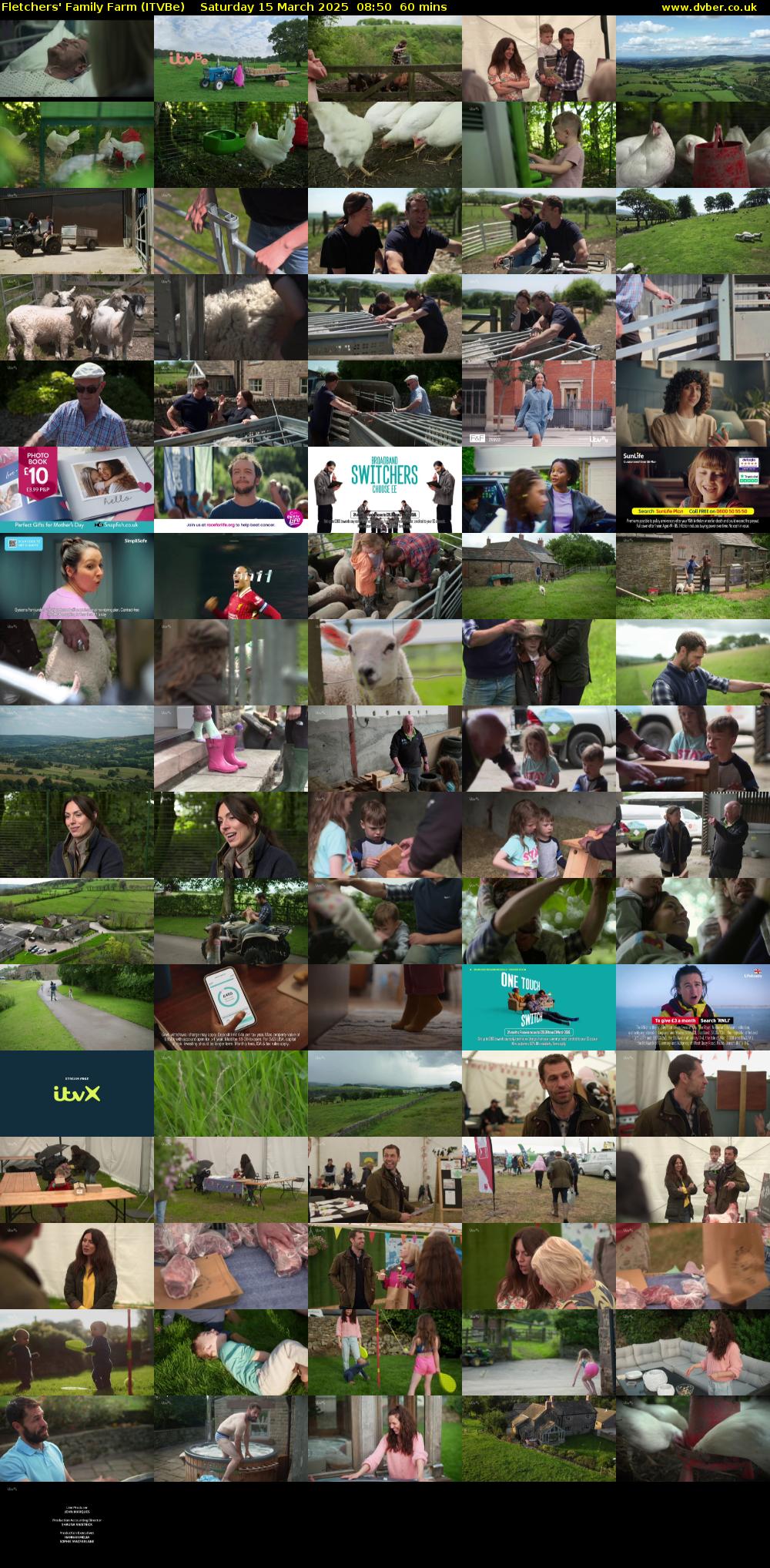 Fletchers' Family Farm (ITVBe) Saturday 15 March 2025 08:50 - 09:50