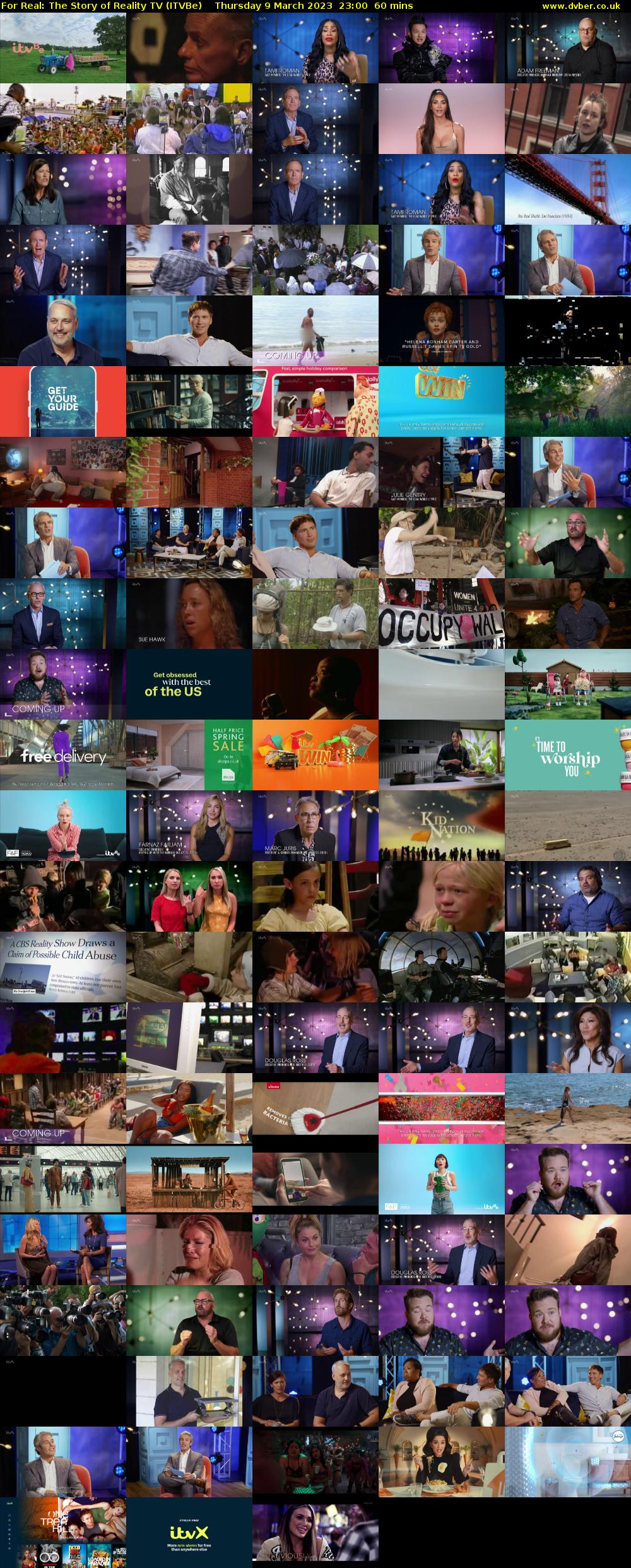 For Real: The Story of Reality TV (ITVBe) Thursday 9 March 2023 23:00 - 00:00