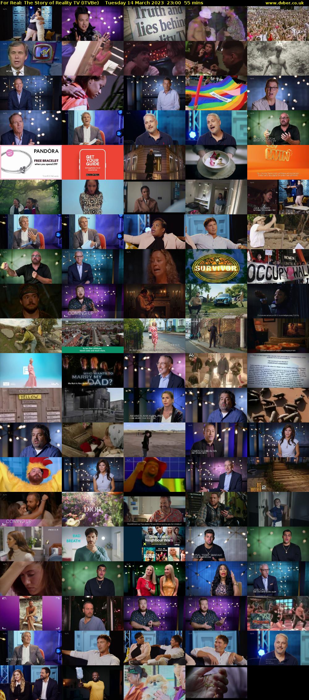 For Real: The Story of Reality TV (ITVBe) Tuesday 14 March 2023 23:00 - 23:55