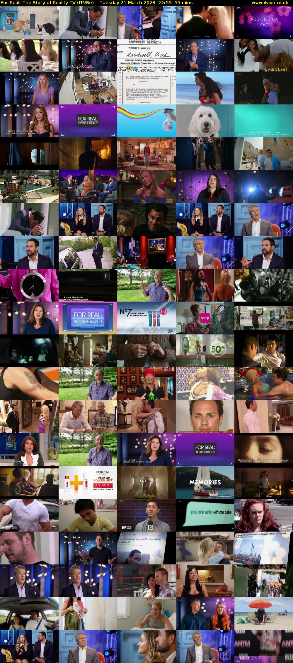 For Real: The Story of Reality TV (ITVBe) Tuesday 21 March 2023 22:55 - 23:50