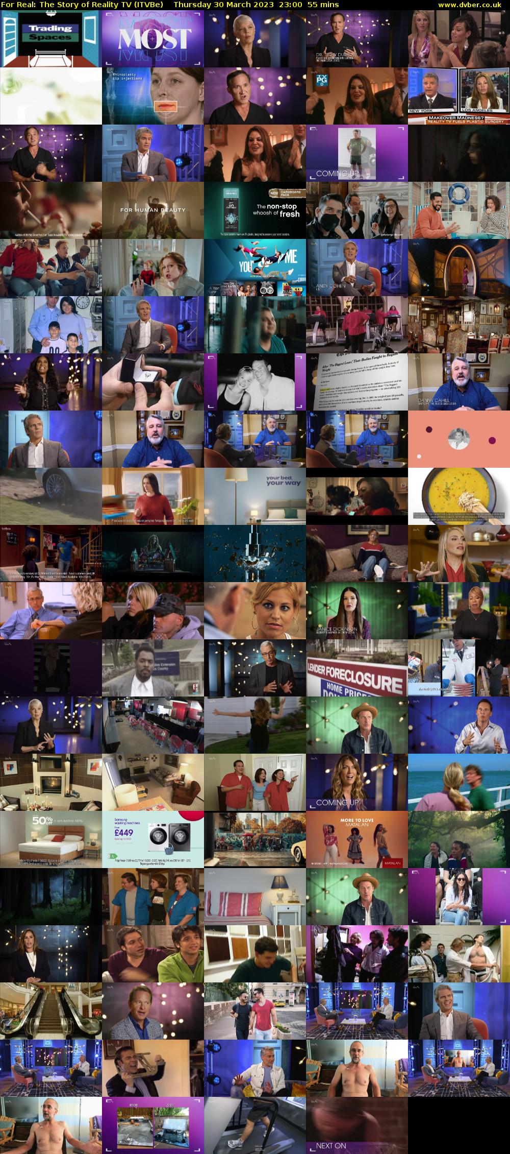 For Real: The Story of Reality TV (ITVBe) Thursday 30 March 2023 23:00 - 23:55