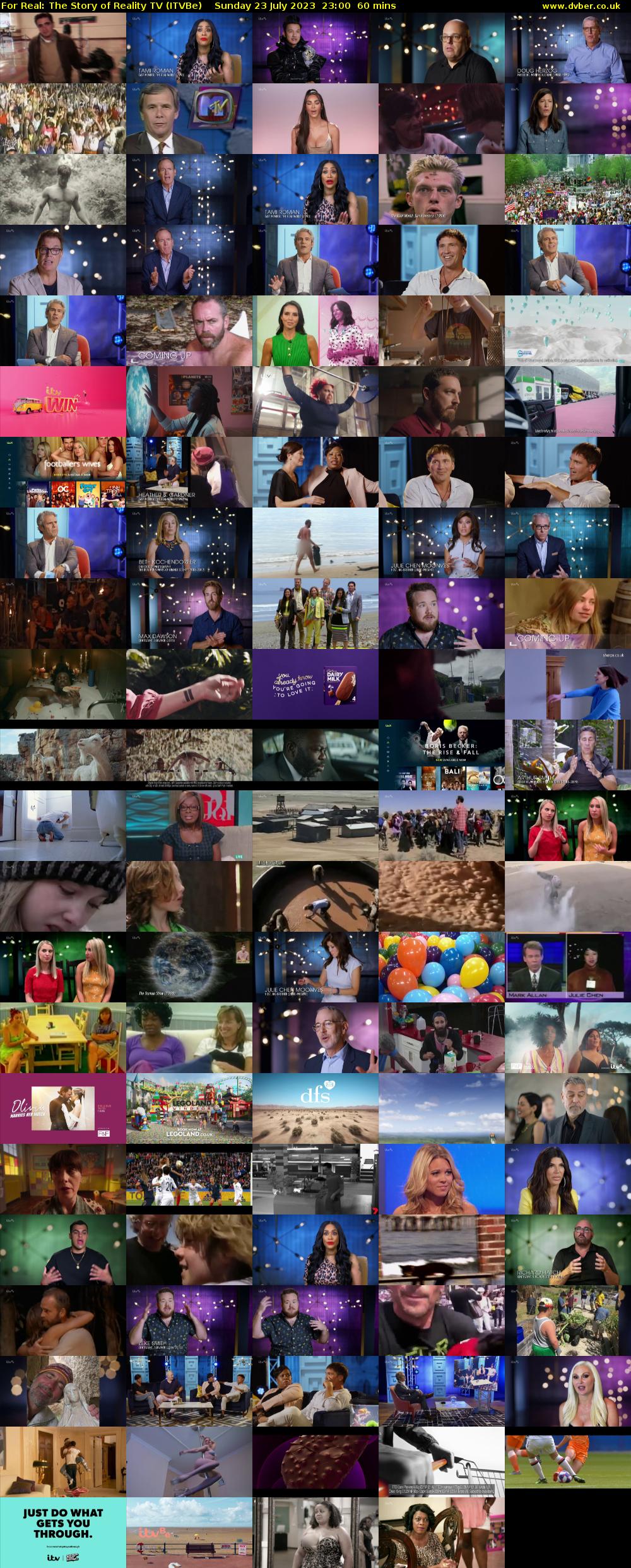 For Real: The Story of Reality TV (ITVBe) Sunday 23 July 2023 23:00 - 00:00