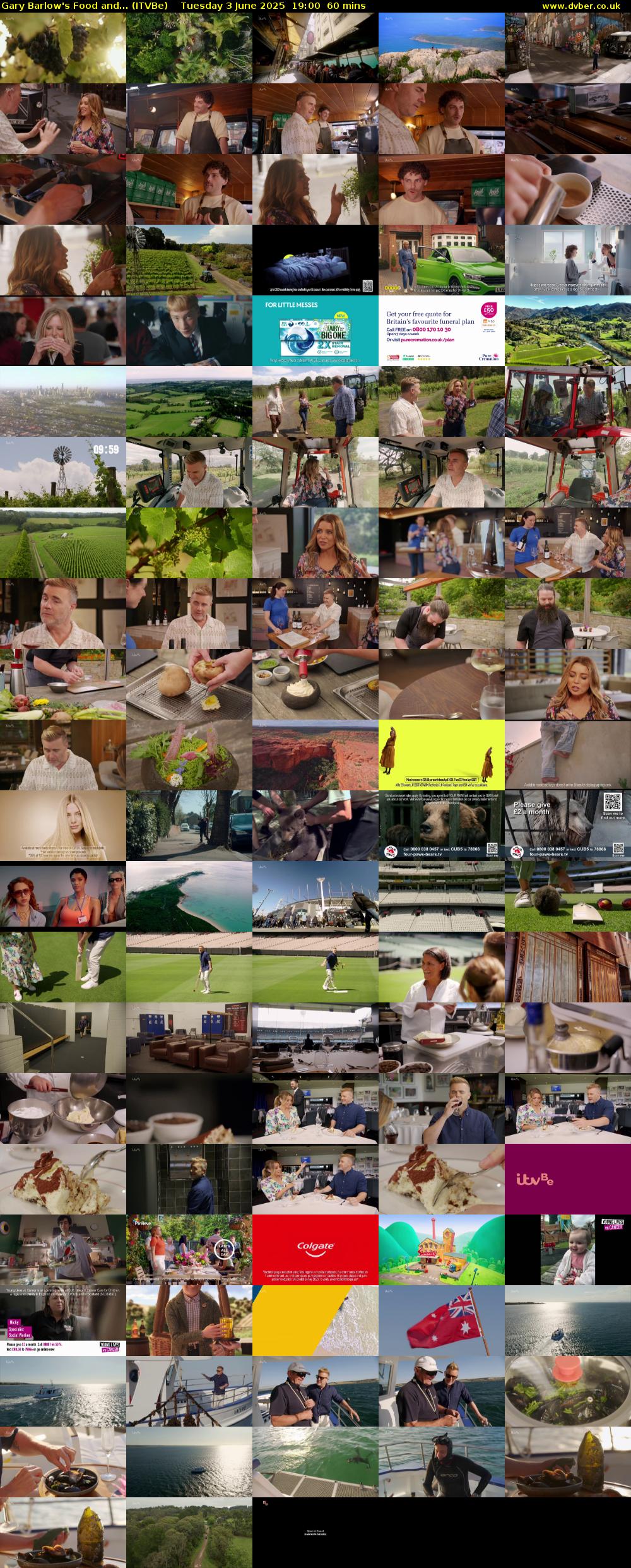 Gary Barlow's Food and... (ITVBe) Tuesday 3 June 2025 19:00 - 20:00