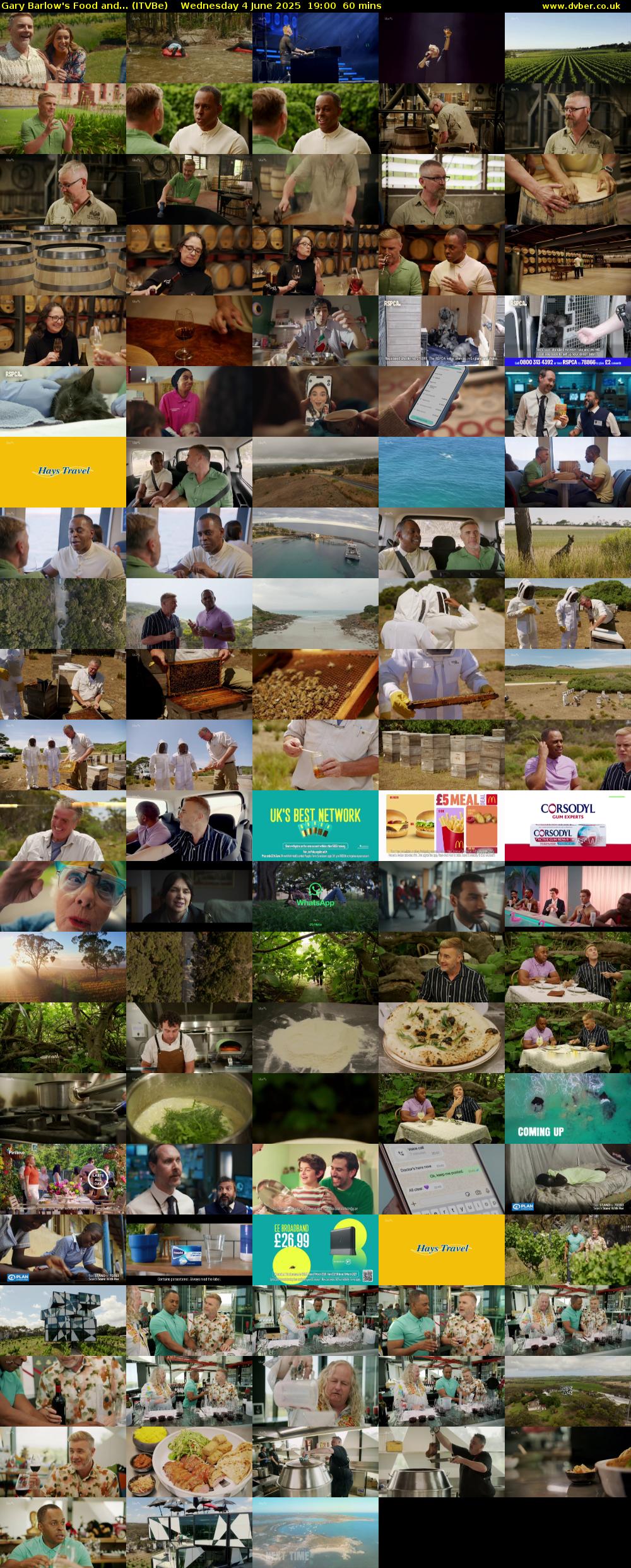 Gary Barlow's Food and... (ITVBe) Wednesday 4 June 2025 19:00 - 20:00