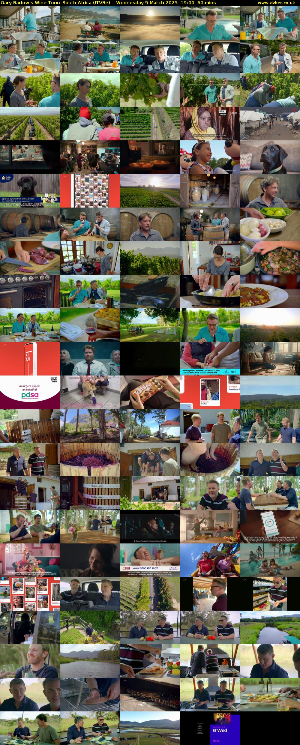 Gary Barlow's Wine Tour: South Africa (ITVBe) Wednesday 5 March 2025 19:00 - 20:00