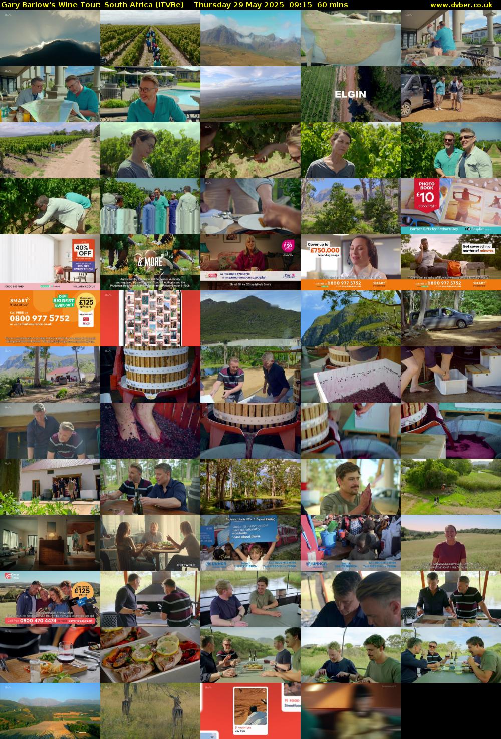 Gary Barlow's Wine Tour: South Africa (ITVBe) Thursday 29 May 2025 09:15 - 10:15