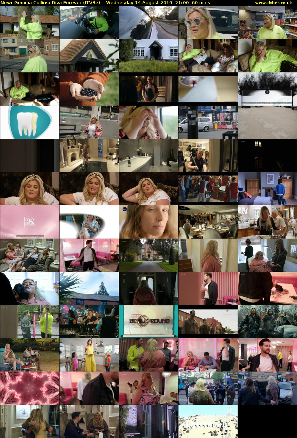 Gemma Collins: Diva Forever (ITVBe) Wednesday 14 August 2019 21:00 - 22:00