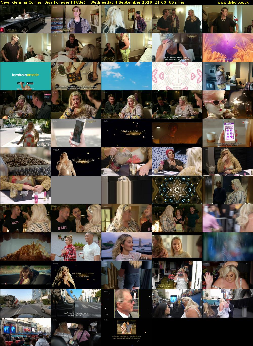 Gemma Collins: Diva Forever (ITVBe) Wednesday 4 September 2019 21:00 - 22:00