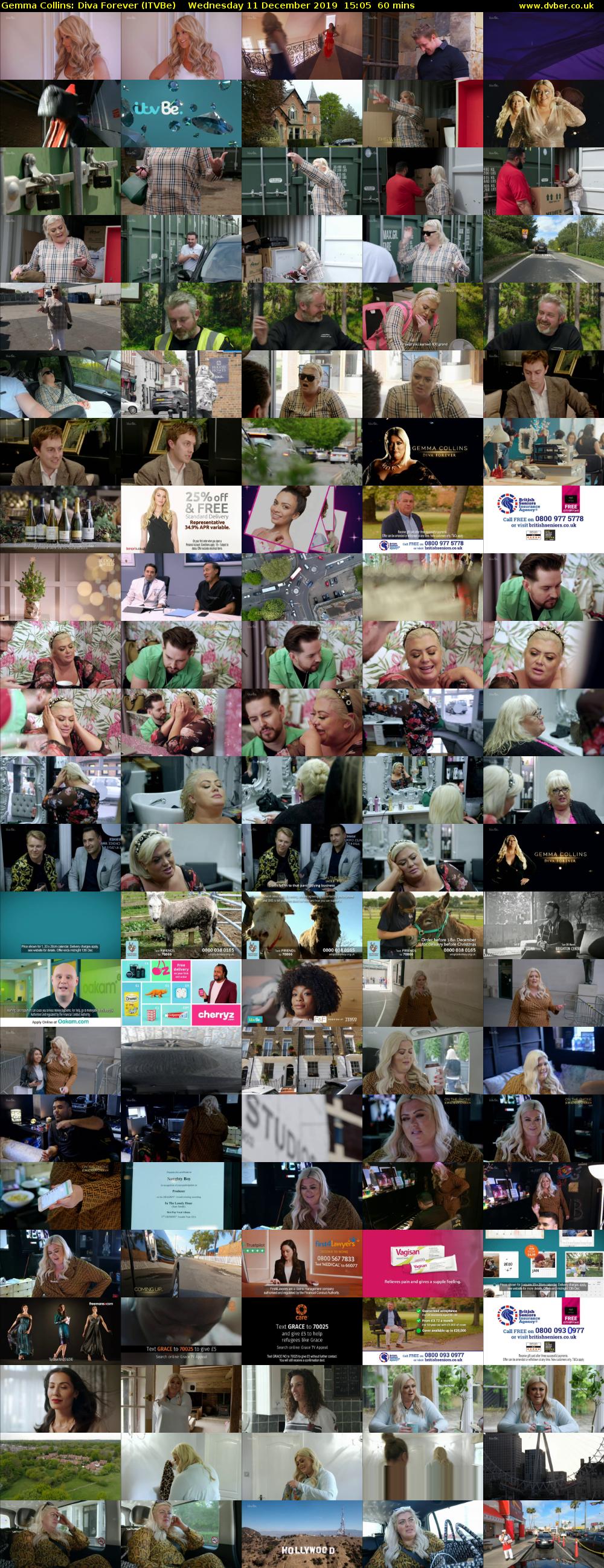 Gemma Collins: Diva Forever (ITVBe) Wednesday 11 December 2019 15:05 - 16:05