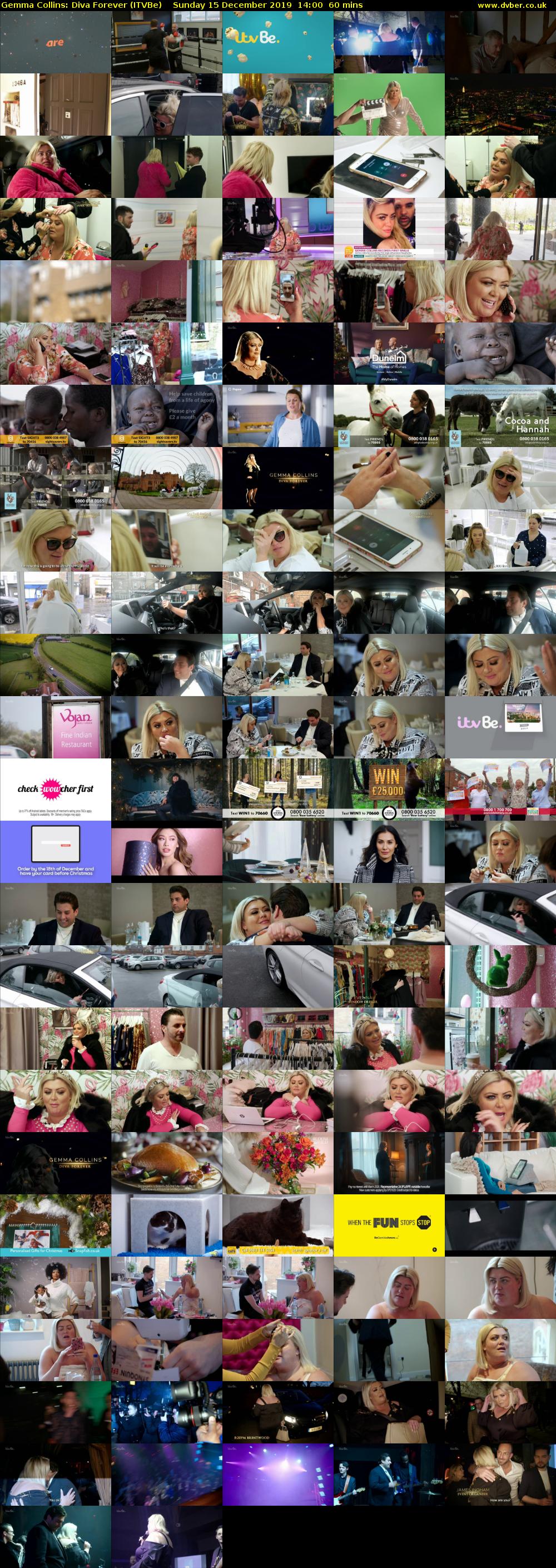Gemma Collins: Diva Forever (ITVBe) Sunday 15 December 2019 14:00 - 15:00